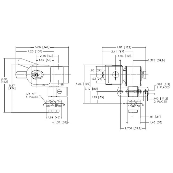 EF8308B040 120/60 110/50 ASCO Manual Reset Solenoid Valve Valin