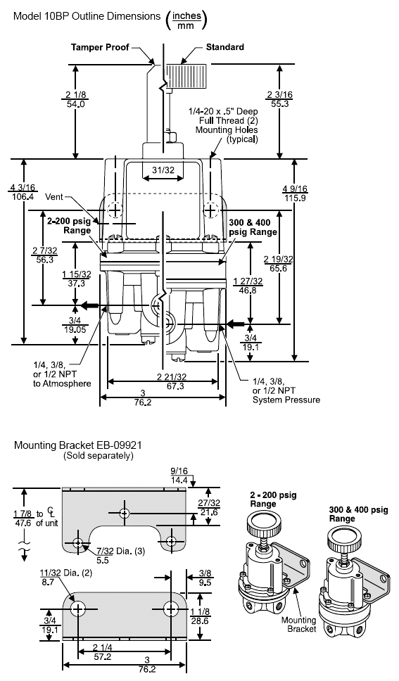 Fairchild型号10BP精密背压调节器10264BPHJY