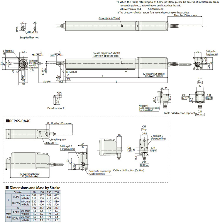 iai rcp6-ra4c actuator dimensions