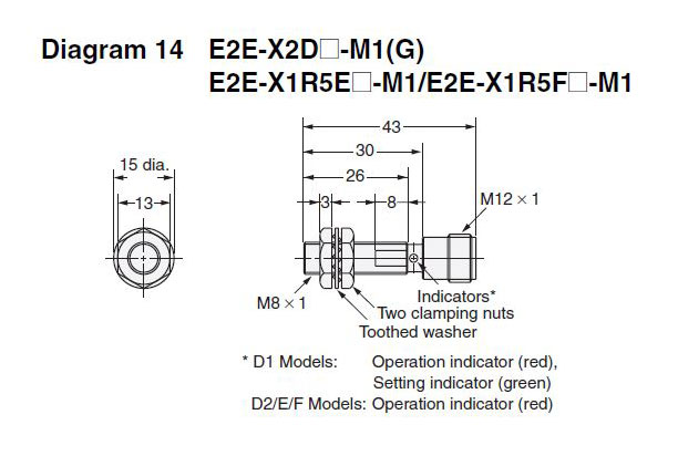 e2e-x2d2-n omron standard proximity sensor