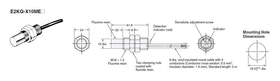 e2kq-x10me1 omron capacitive chemical-resistant proximity sensor