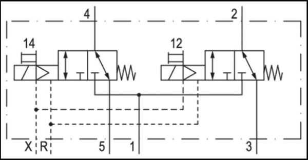 valin ac-5vlv-0005 2x 3/2 directional valve series av03 drawing