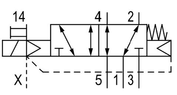 valin ac-5vlv-0006 5/2 directional valve series av03 drawing