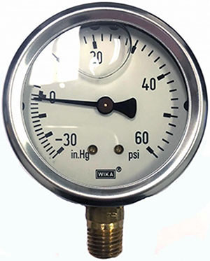 the pressure gauge