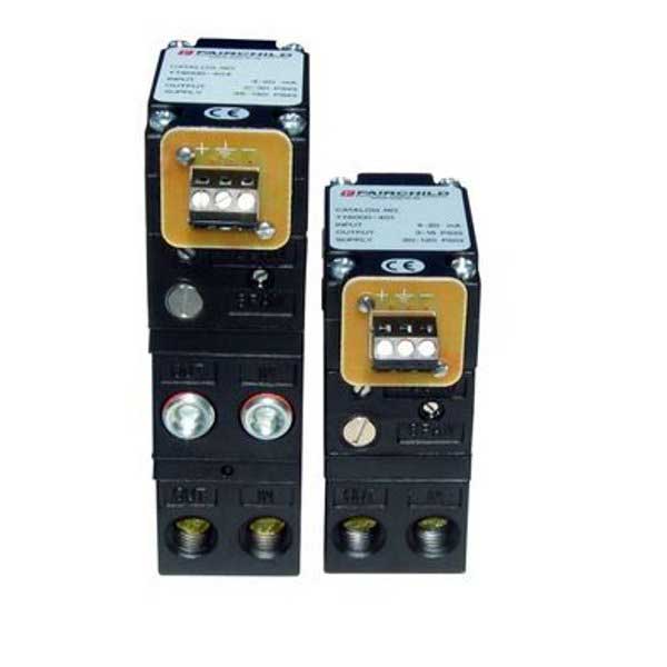 Fairchild Products Model T6000 Electro-Pneumatic Transducer 0-10 VDC Input / 0-30 psig Output 1/4" FPT I/O - DIN43650 Connection