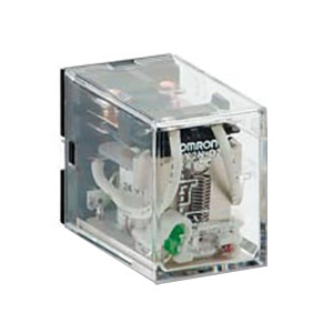 OMRON LY2N-D2 24VDC DPDT Relay With LED Indicator & Diode Surge Suppression