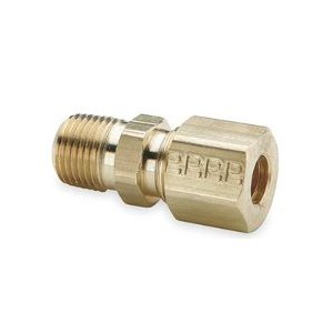 1/4 Compression Tube x 1/4 Male Thread Parker Hannifin 68C-4-4 Brass Male Connector Compression Fitting 