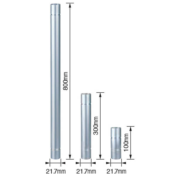 POLE-100A21+FB062 Patlite | 100mm Aluminum Pole | Valin