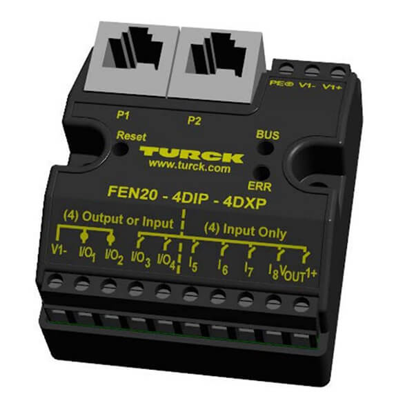 FEN20-4DIP-4DXP TURCK ethernet input output station 4 in 4 out